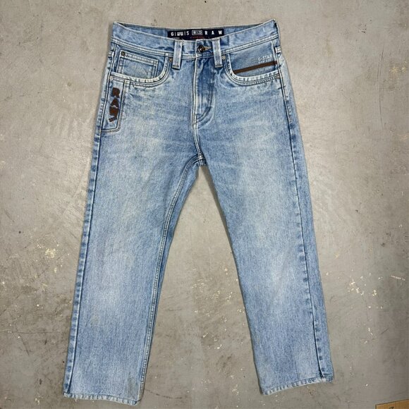 G-Star RAW Denim Jeans Embroidered Logo Blue Cotton Stretch 32x29 - Picture 4 of 11